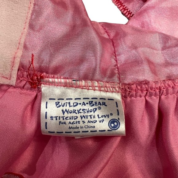 Build A Bear Workshop Pink Love Fairy Valentines Day Butterfly Wings Dress - Picture 7 of 8